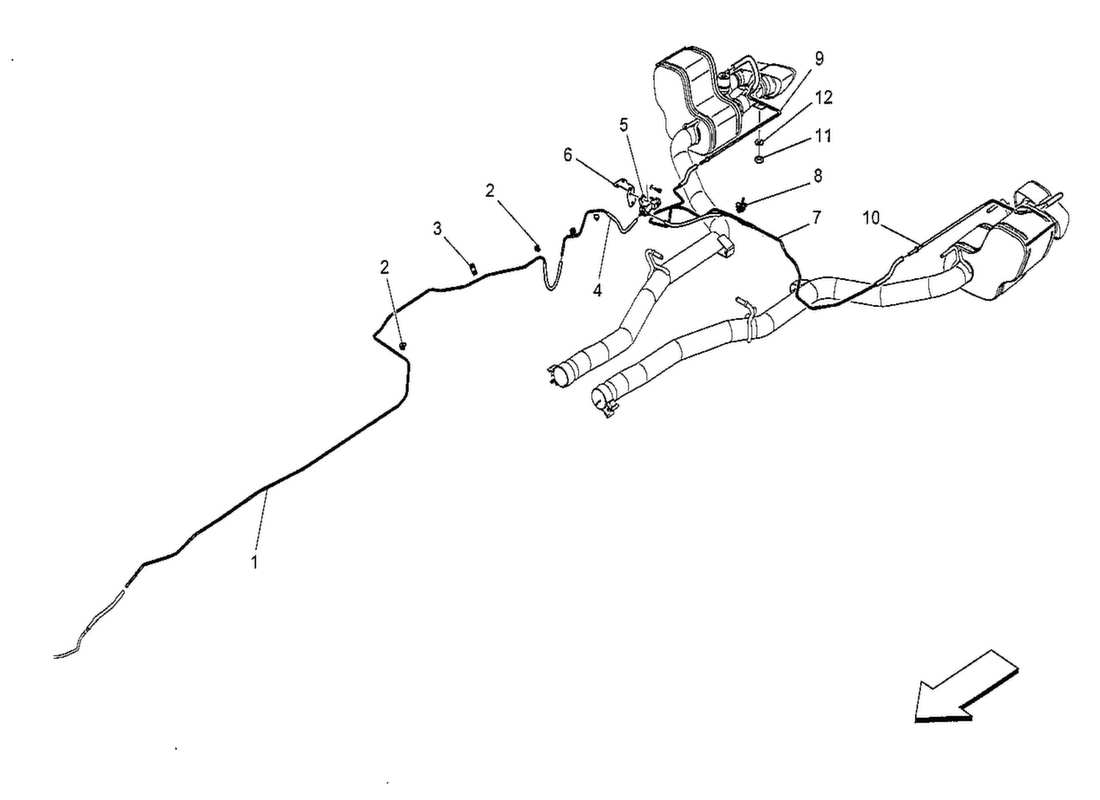 maserati qtp. v8 3.8 530bhp 2014 zusätzliches luftsystem teilediagramm