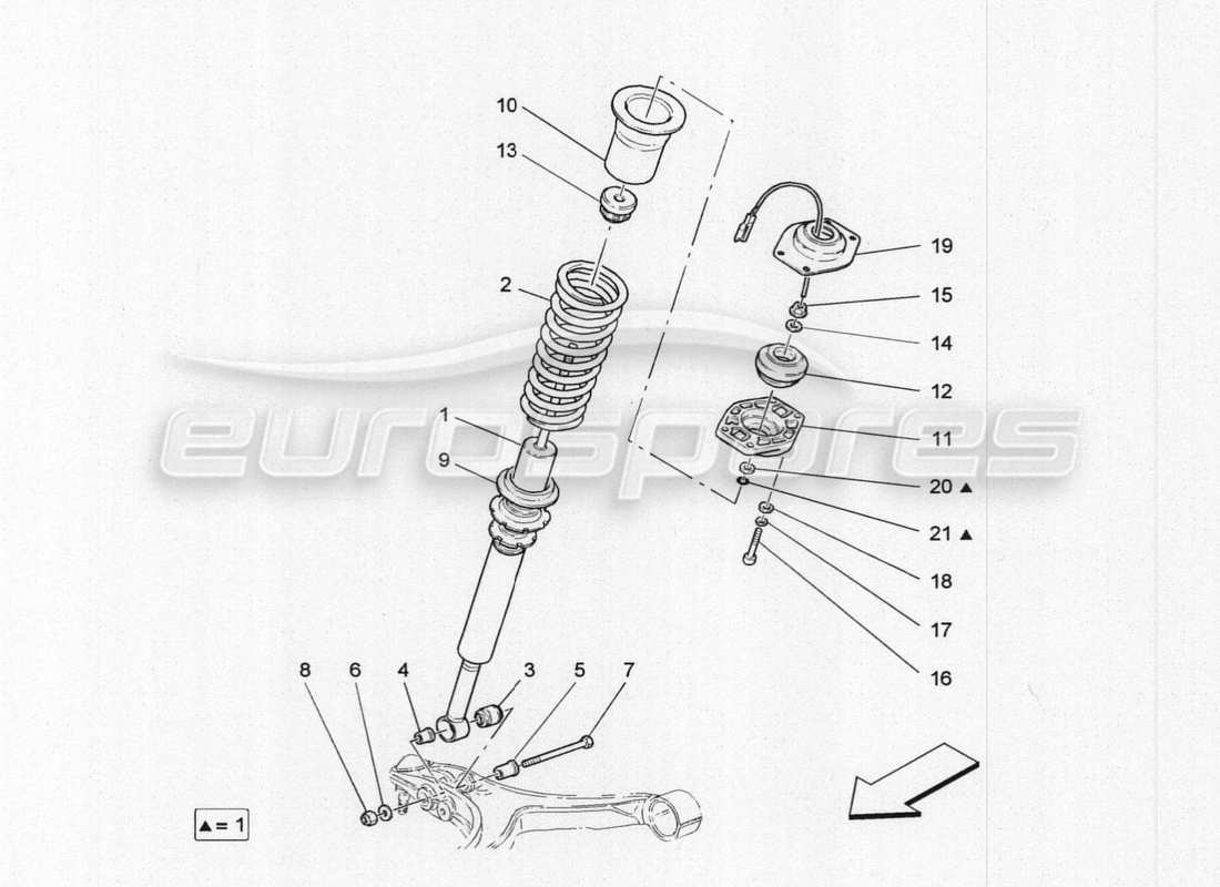 maserati granturismo special edition vordere stossdämpfereinrichtungen teilediagramm