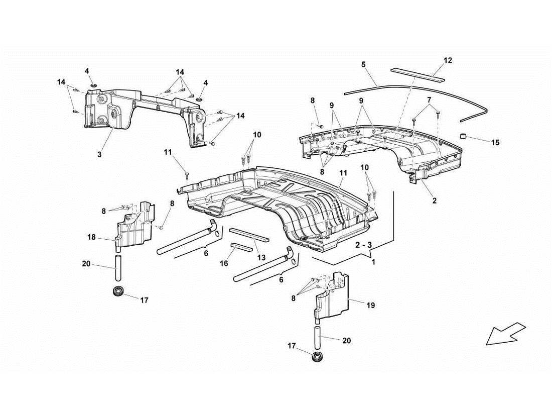 lamborghini gallardo lp560-4s update faltdach-teilediagramm