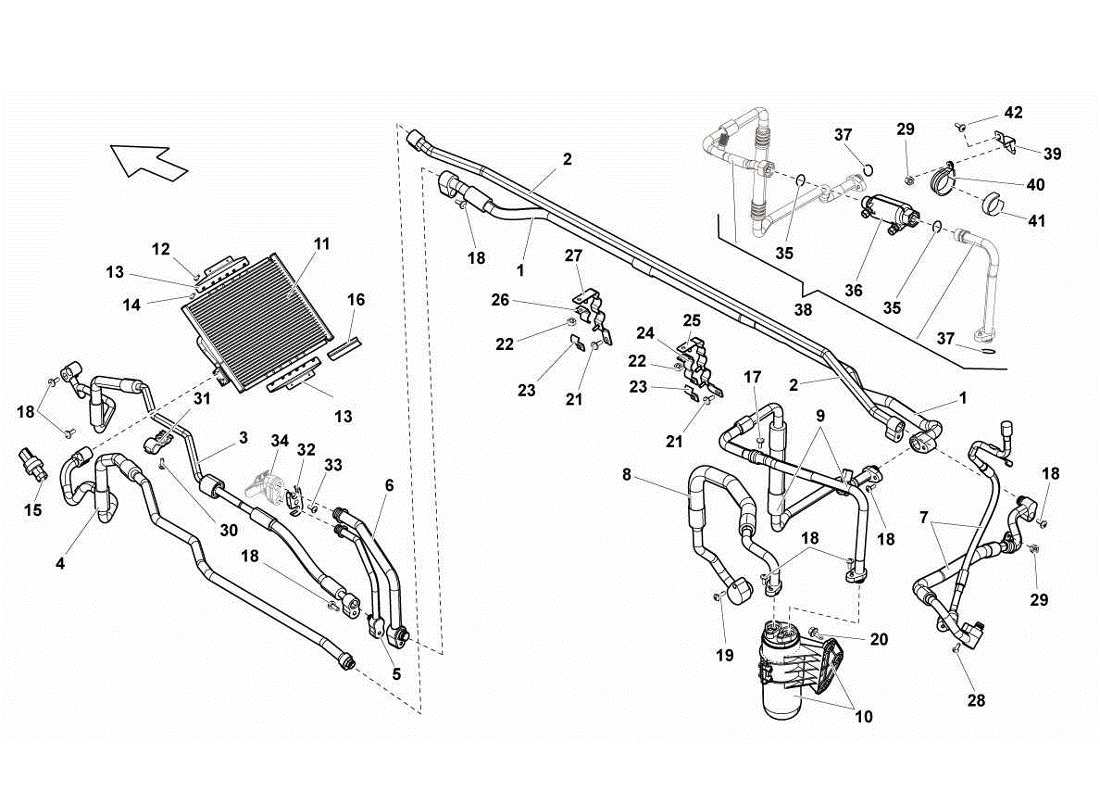 lamborghini gallardo lp570-4s perform teilediagramm der klimaanlage