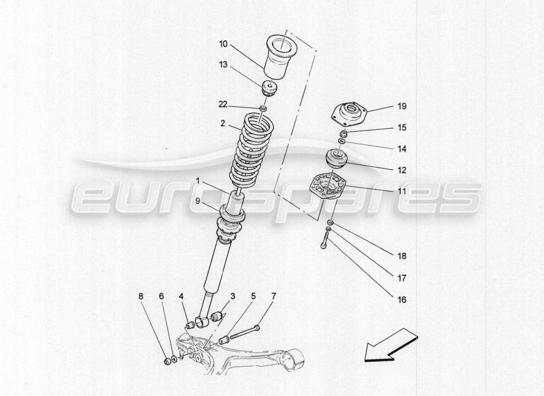 maserati granturismo special edition vordere stossdämpfereinrichtungen teilediagramm