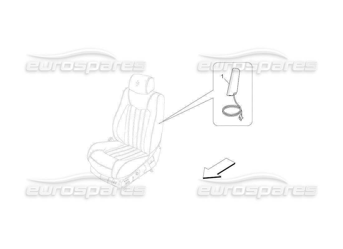 maserati qtp. (2011) 4.7 auto teilediagramm für vorderes seitentaschensystem