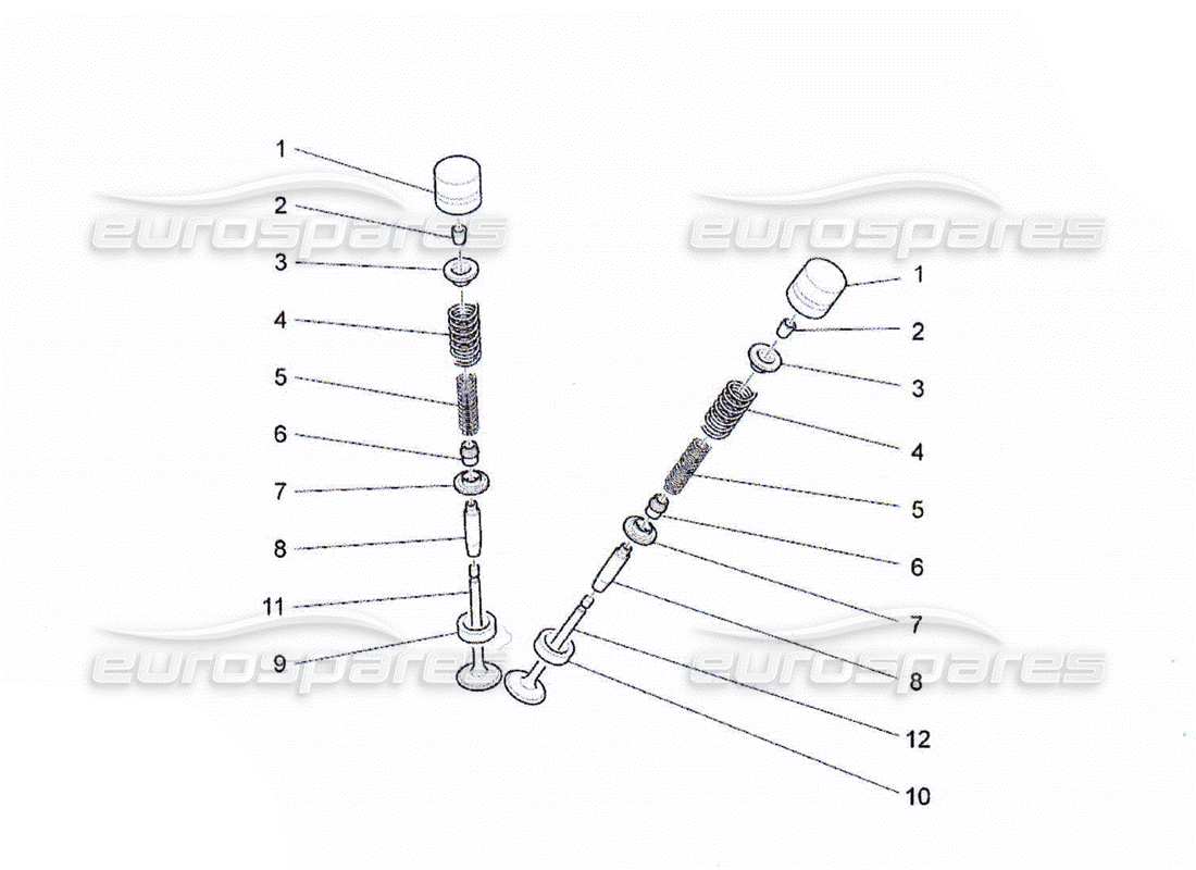 maserati qtp. (2010) 4.2 ventile ersatzteildiagramm