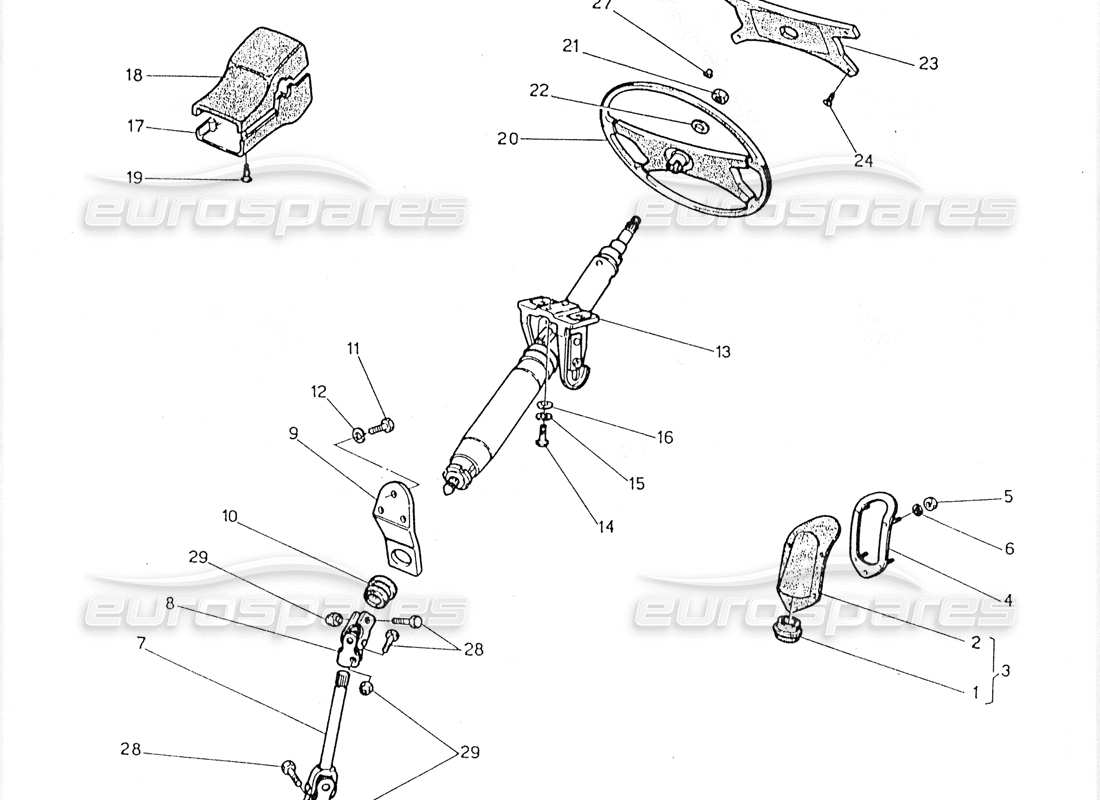 maserati 228 lenkwelle und rad teilediagramm