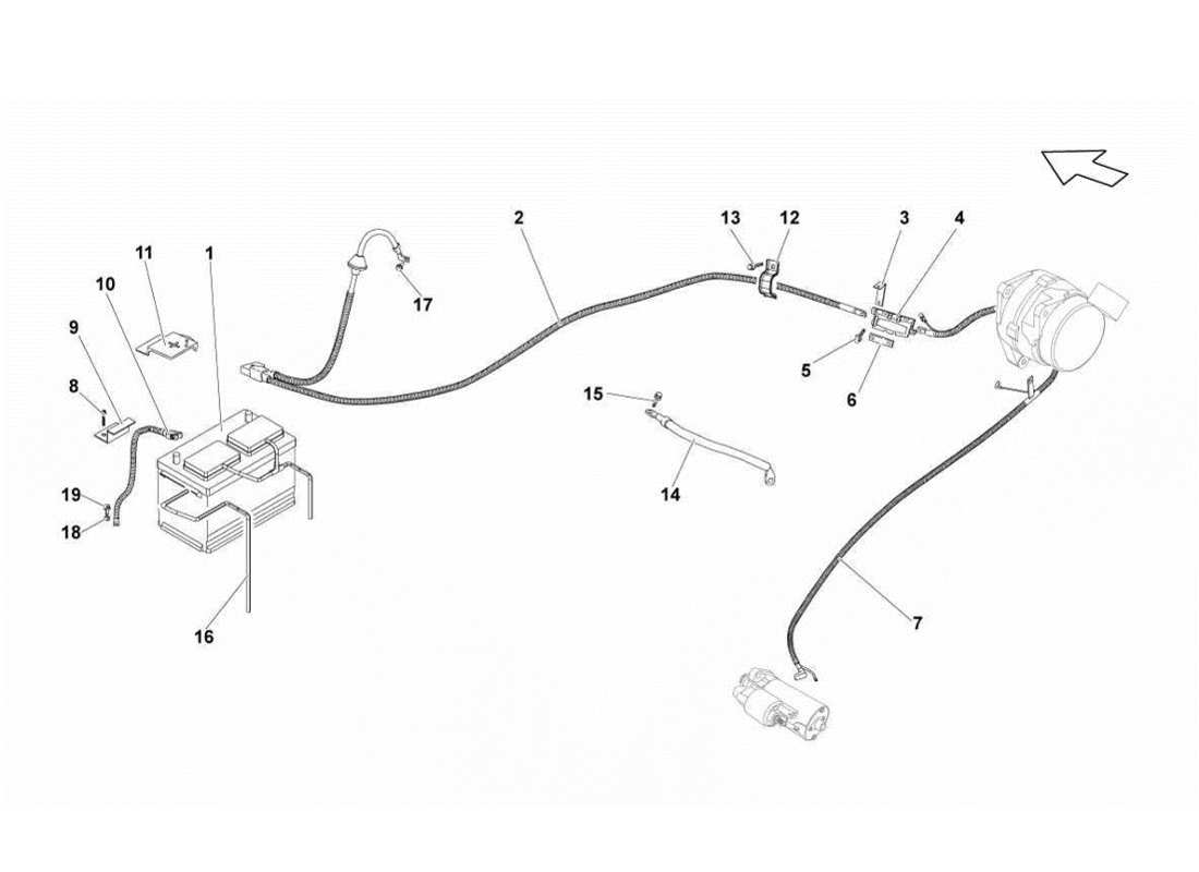 lamborghini gallardo lp570-4s perform teilediagramm des elektrischen systems