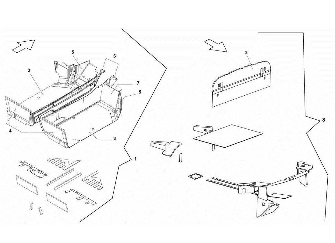 lamborghini gallardo lp560-4s update teilediagramm für isolierung und schalldämmung