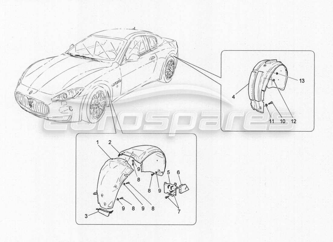 maserati granturismo special edition radhaus und deckel ersatzteildiagramm