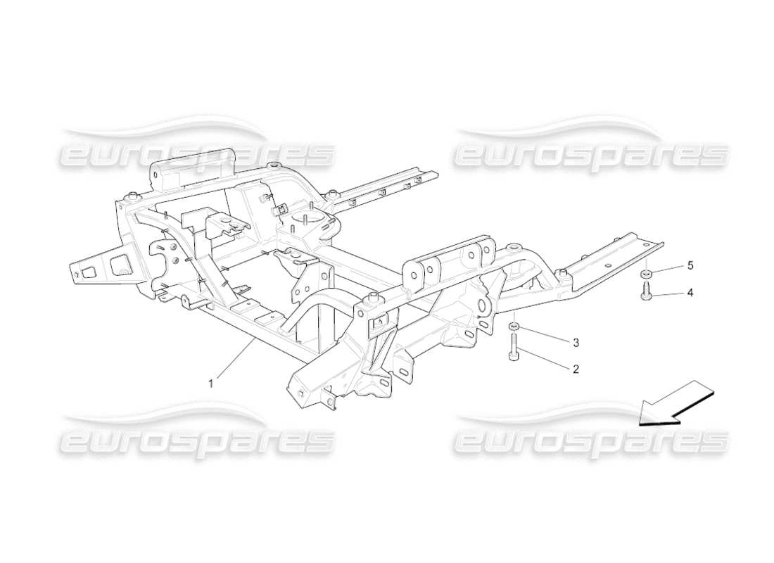 maserati grancabrio (2010) 4.7 vorderes untergestell teilediagramm