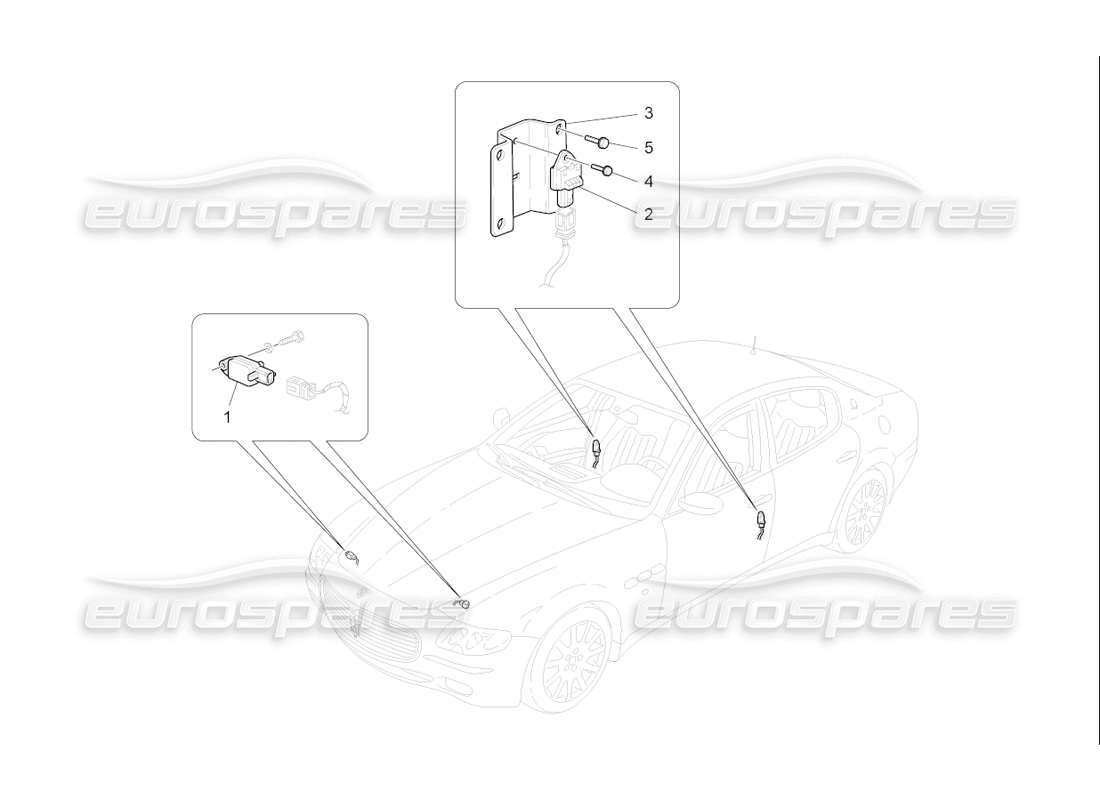 maserati qtp. (2006) 4.2 f1 crashsensoren - ersatzteildiagramm