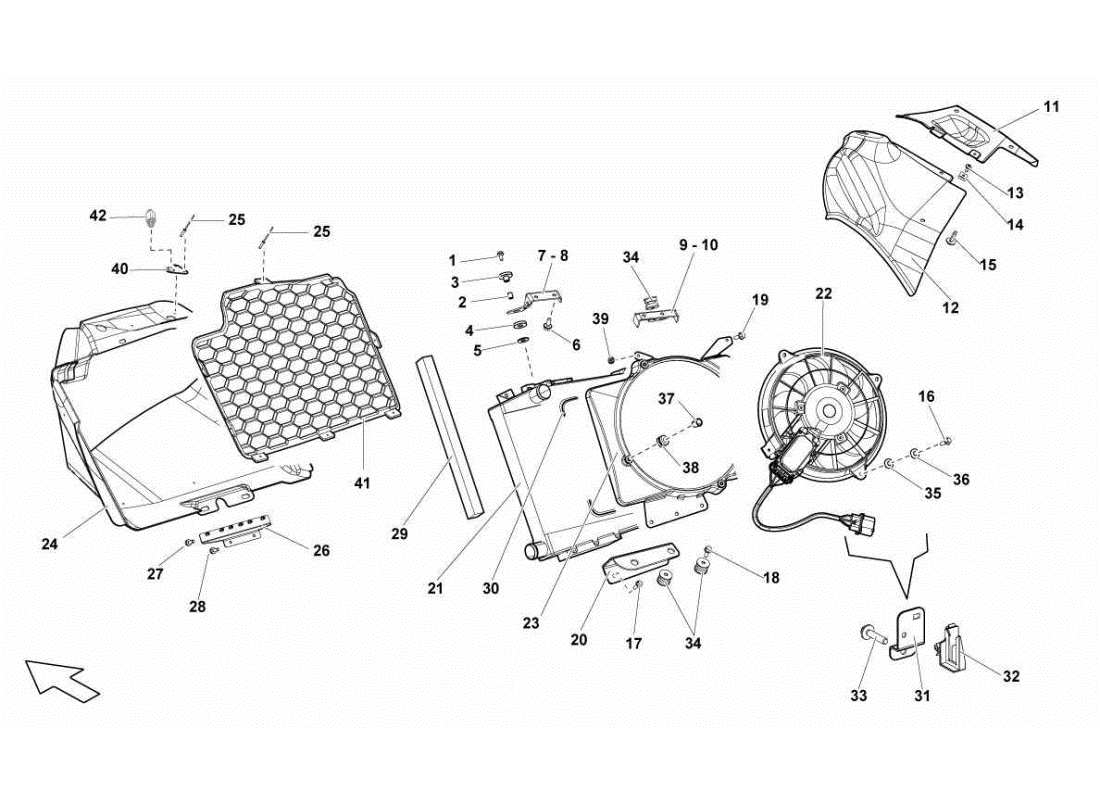 lamborghini gallardo sts ii sc teilediagramm des wasserkühlsystems