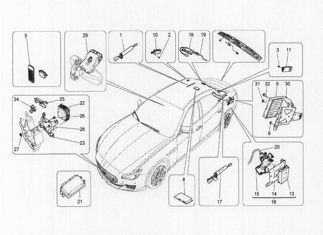 maserati qtp. v6 3.0 bt 410bhp 2wd 2017 it system teilediagramm