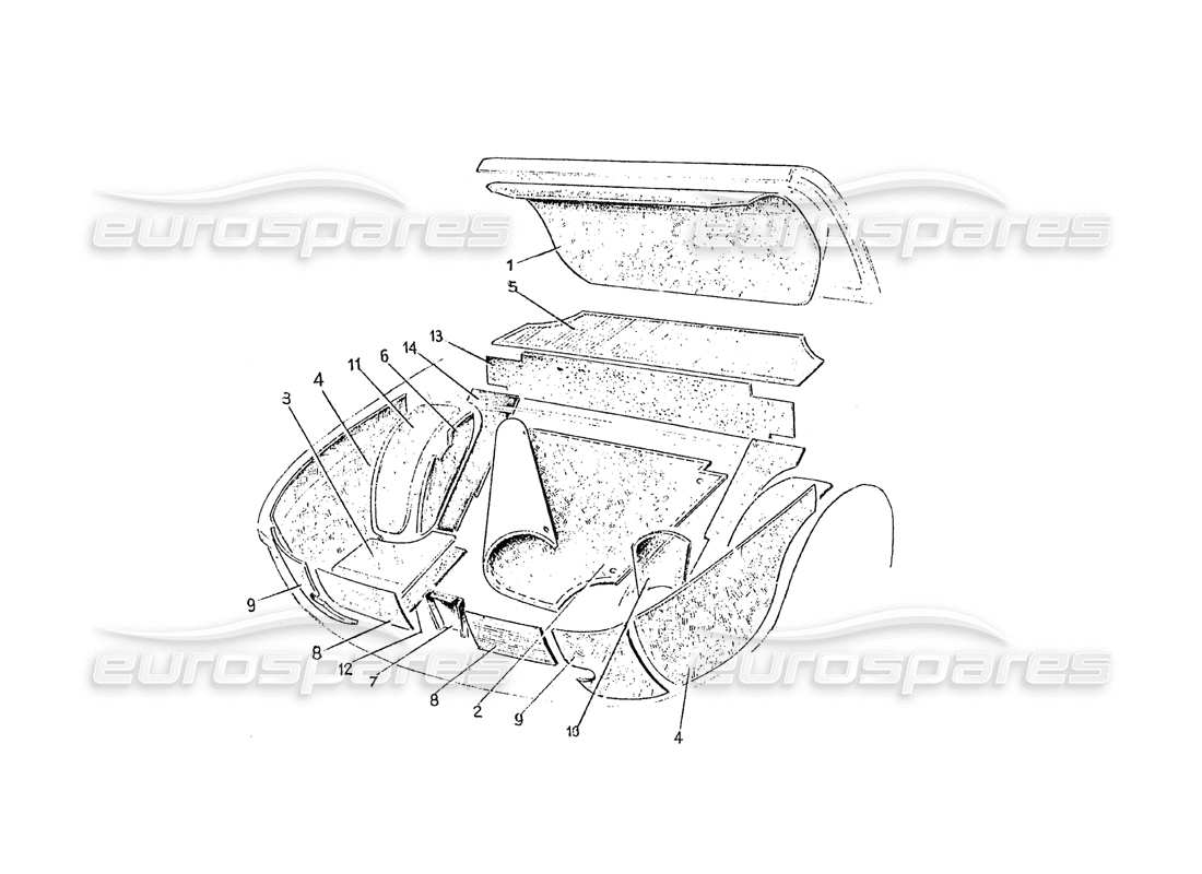 ferrari 275 (pininfarina coachwork) gruppo sportello baule - tappeti-ersatzteildiagramm