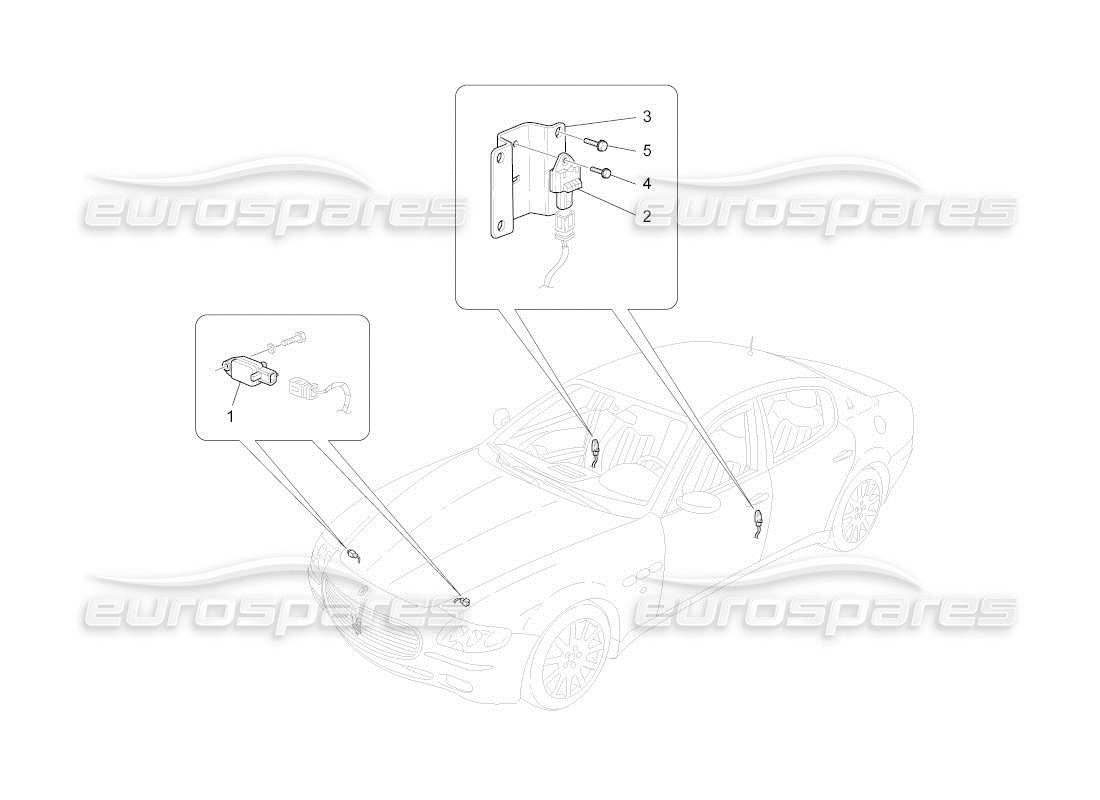 maserati qtp. (2010) 4.2 auto crashsensoren - ersatzteildiagramm
