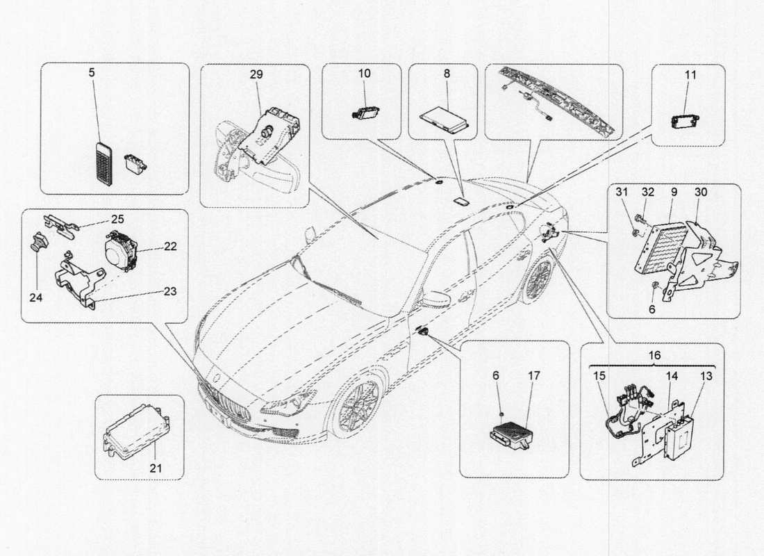 maserati qtp. v6 3.0 tds 275bhp 2017 it system teilediagramm