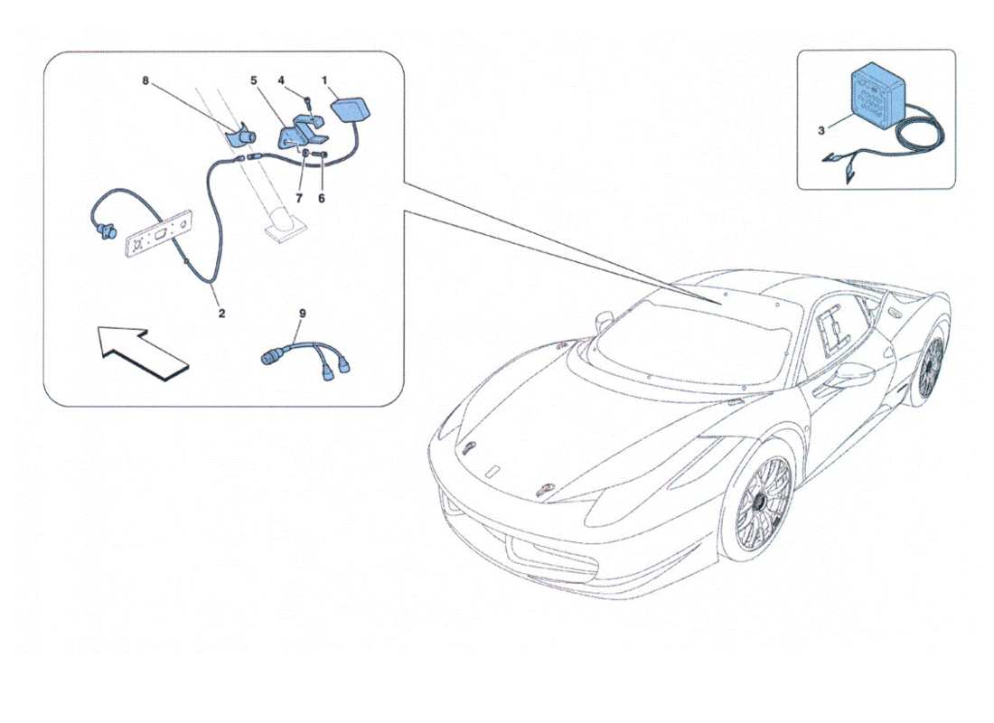 ferrari 458 challenge datenerfassung teilediagramm