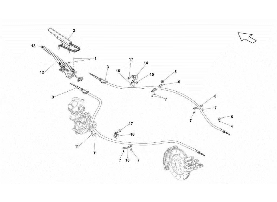 lamborghini gallardo sts ii sc handbremse teilediagramm