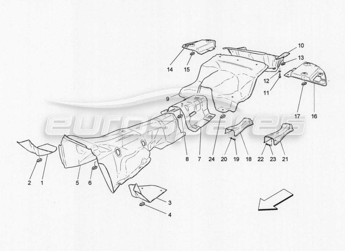 maserati granturismo special edition wärmeisolierende paneele teilediagramm