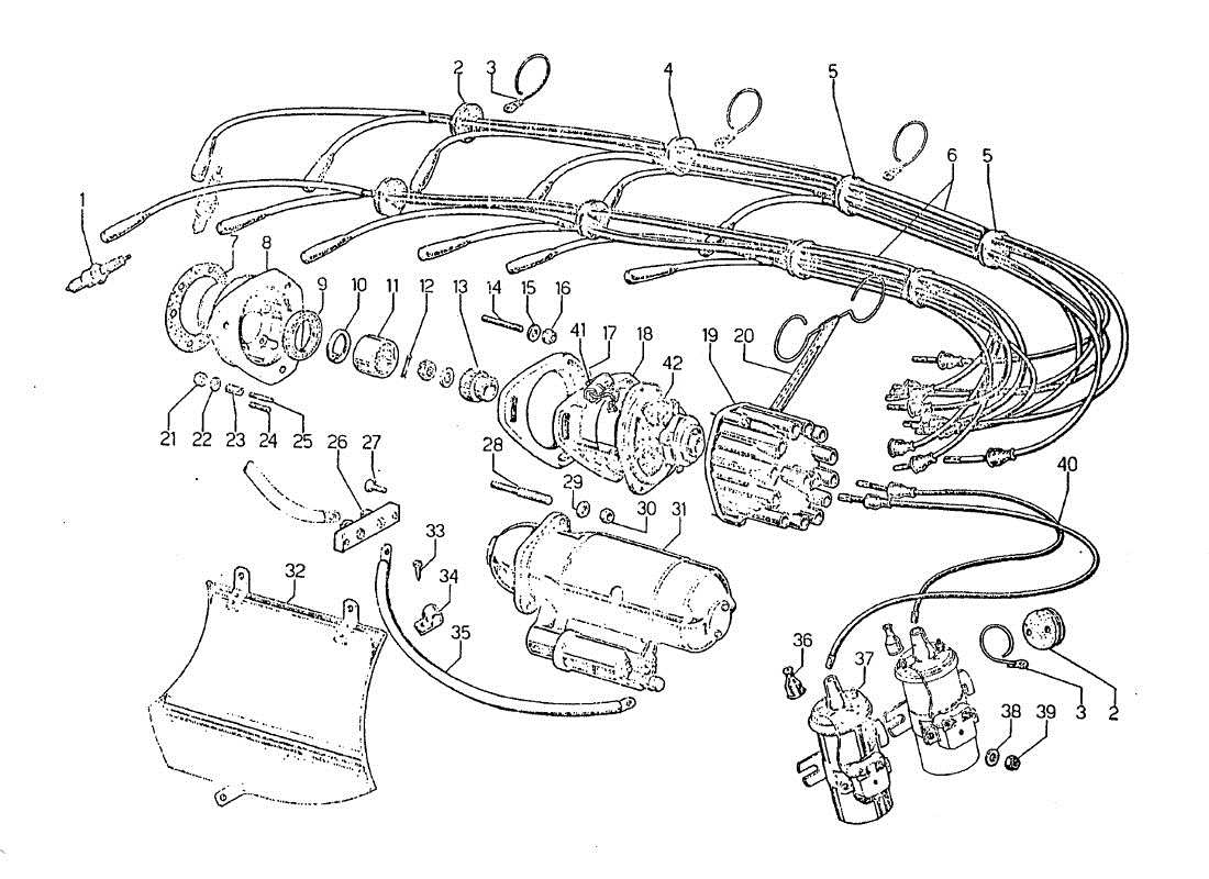 lamborghini jarama elektrisches system teilediagramm
