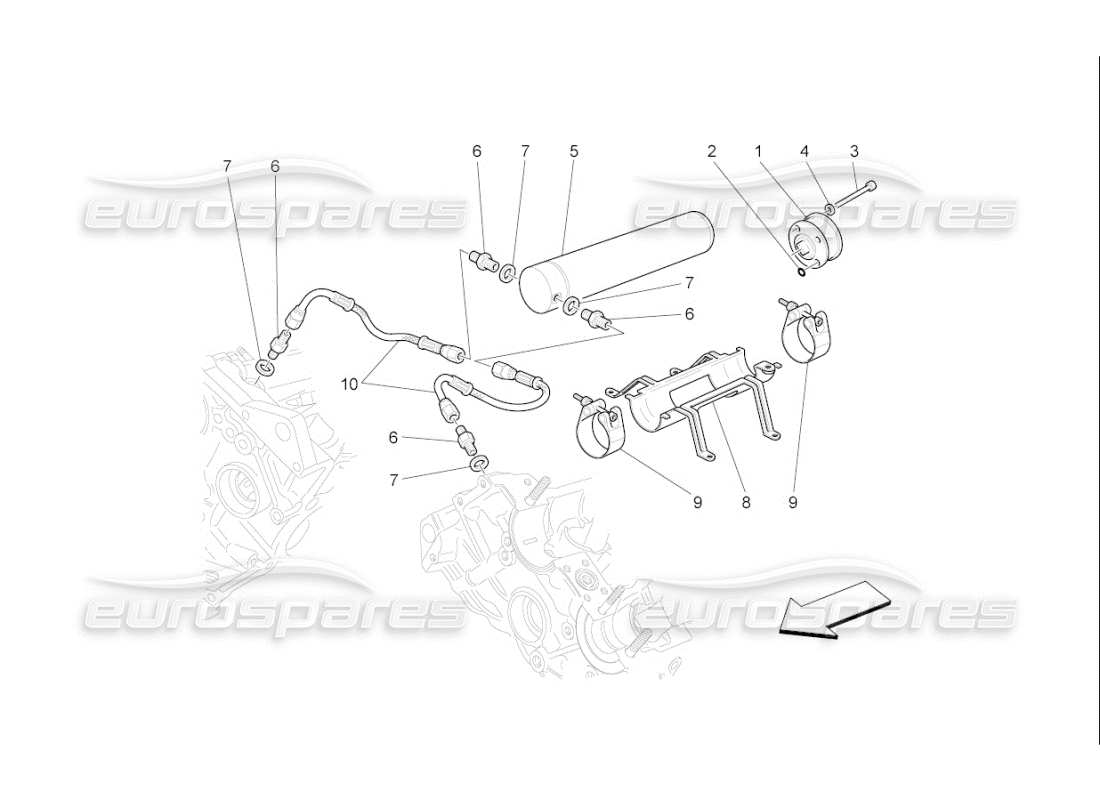 maserati qtp. (2007) 4.2 f1 teilediagramm der steuerhydraulik