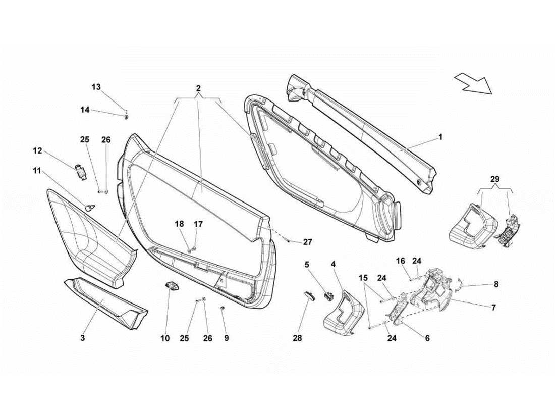 lamborghini gallardo lp560-4s update doors-ersatzteildiagramm