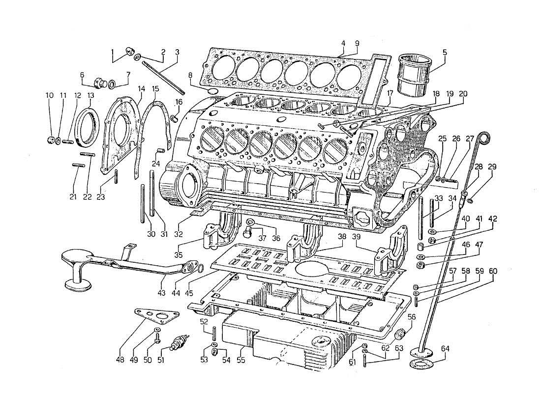 lamborghini jarama basis und tasse teilediagramm