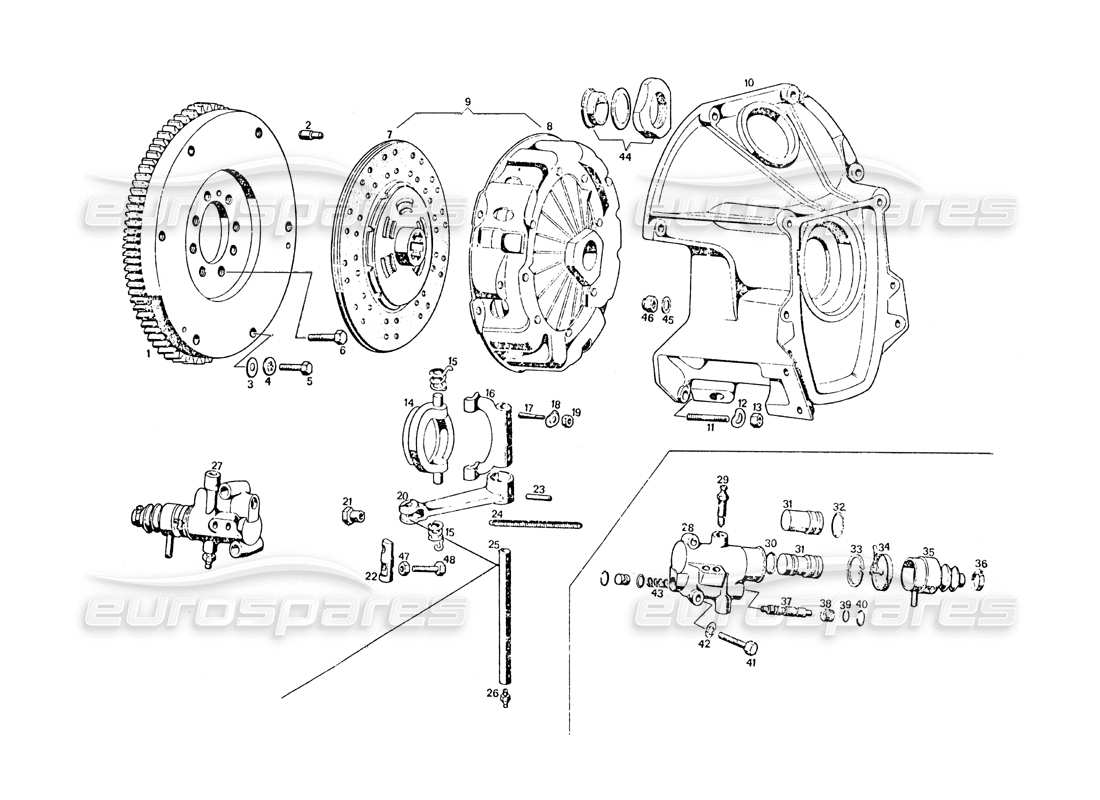 maserati khamsin kupplung teilediagramm