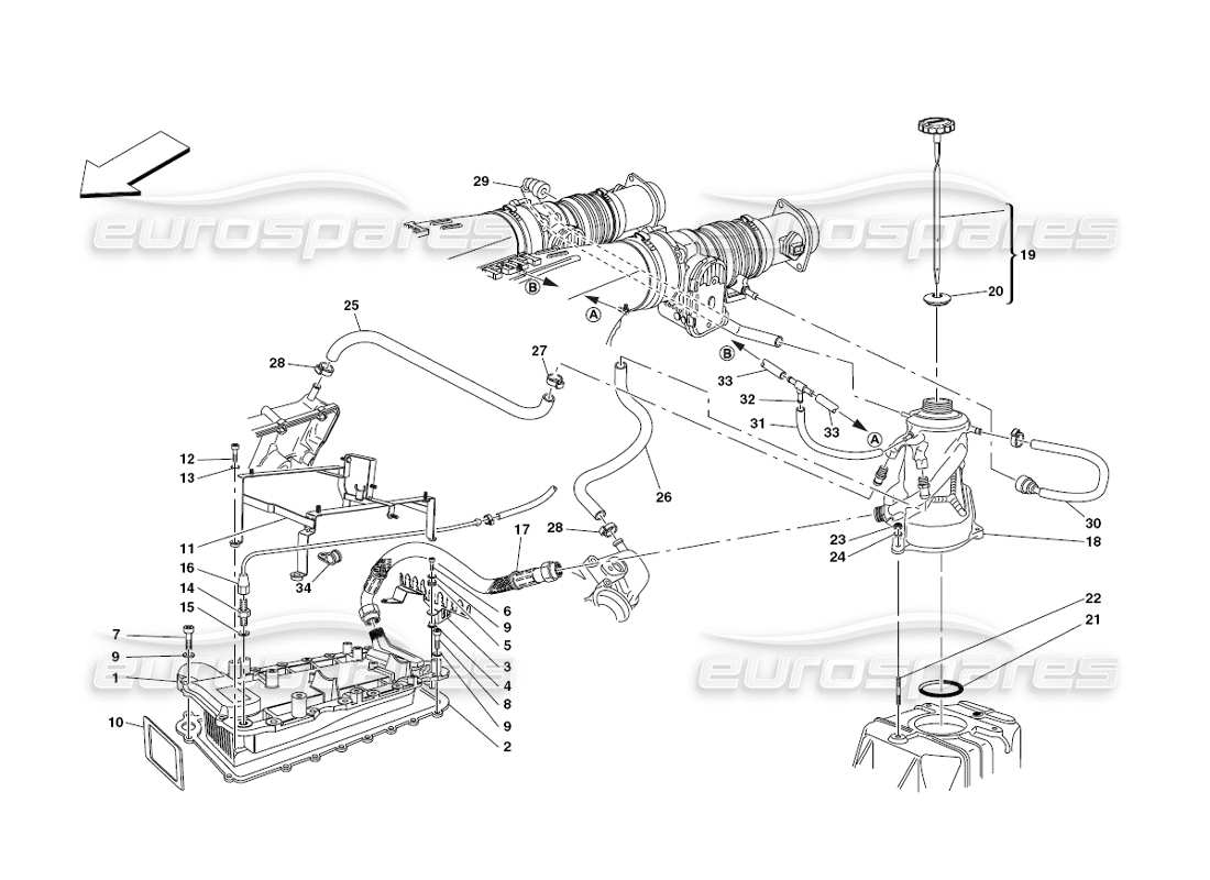 ferrari 430 challenge (2006) schmiersystem – tank – heizungsaustausch teilediagramm
