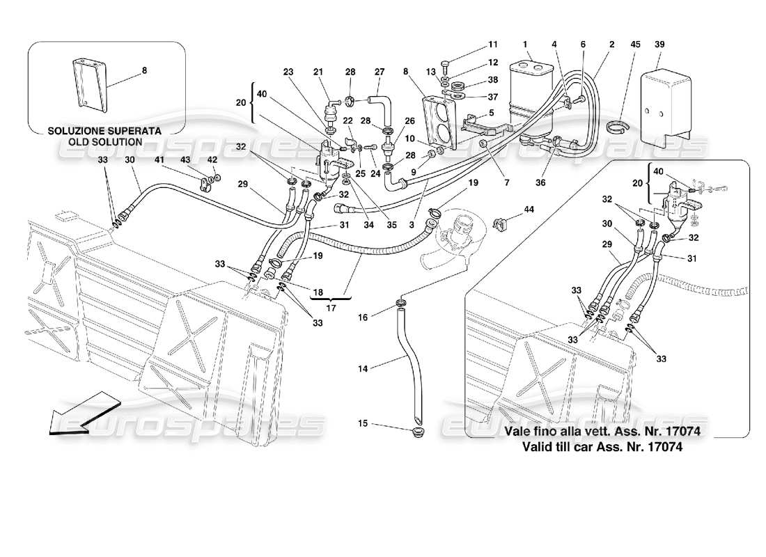 ferrari 355 (2.7 motronic) teilediagramm des verdunstungsschutzgeräts