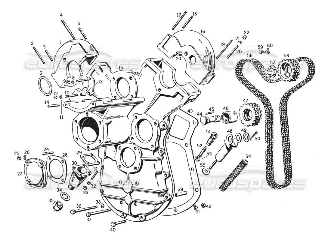 ferrari 250 gte (1957) zeitliche koordinierung teilediagramm