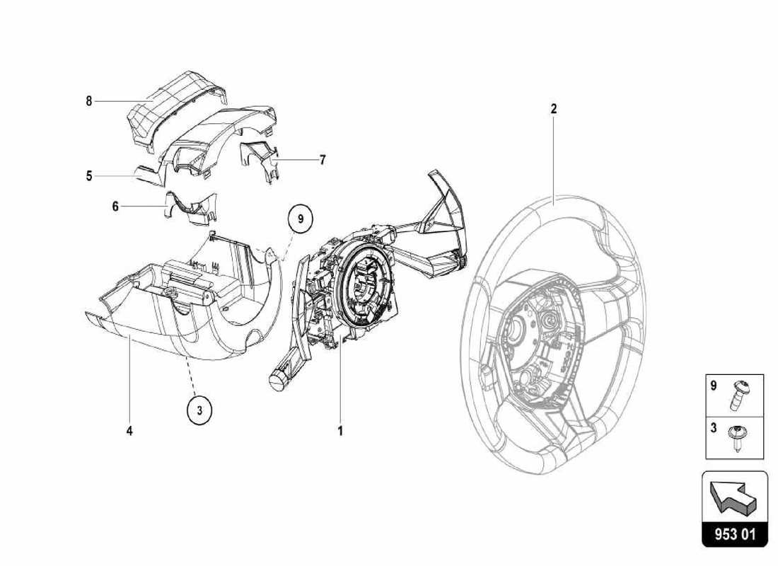 lamborghini centenario spider lenkung zahnstange und ritzel lenkung teil diagramm