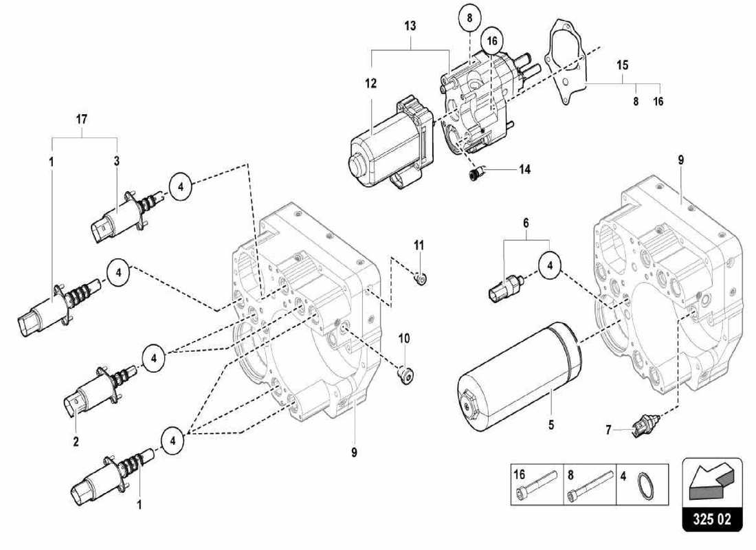 lamborghini centenario spider hydraulik-steuergerät ersatzteildiagramm