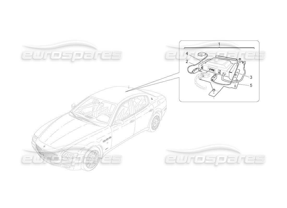 maserati qtp. (2011) 4.7 auto alarm- und wegfahrsperrensystem teilediagramm