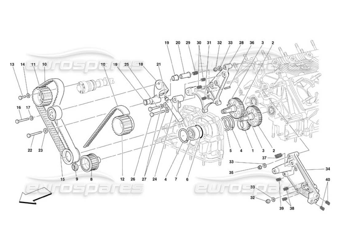 ferrari 360 challenge (2000) timing – kontrollen teilediagramm