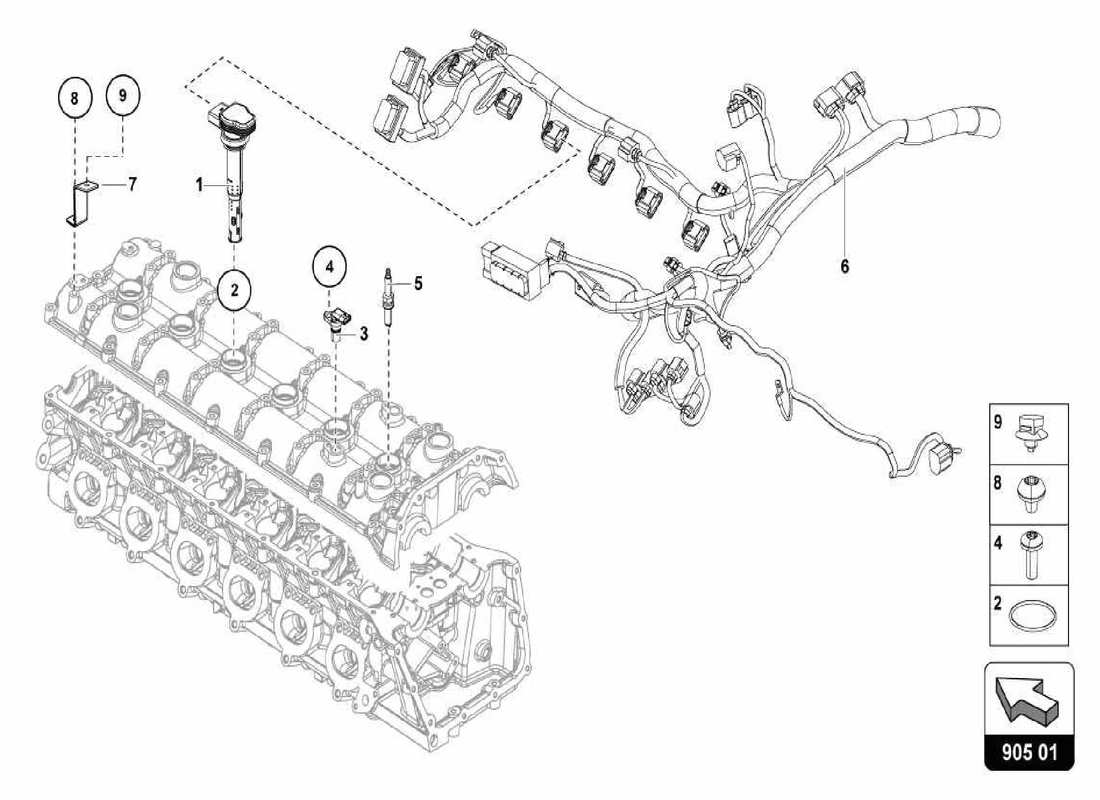 lamborghini centenario spider zündsystem teilediagramm