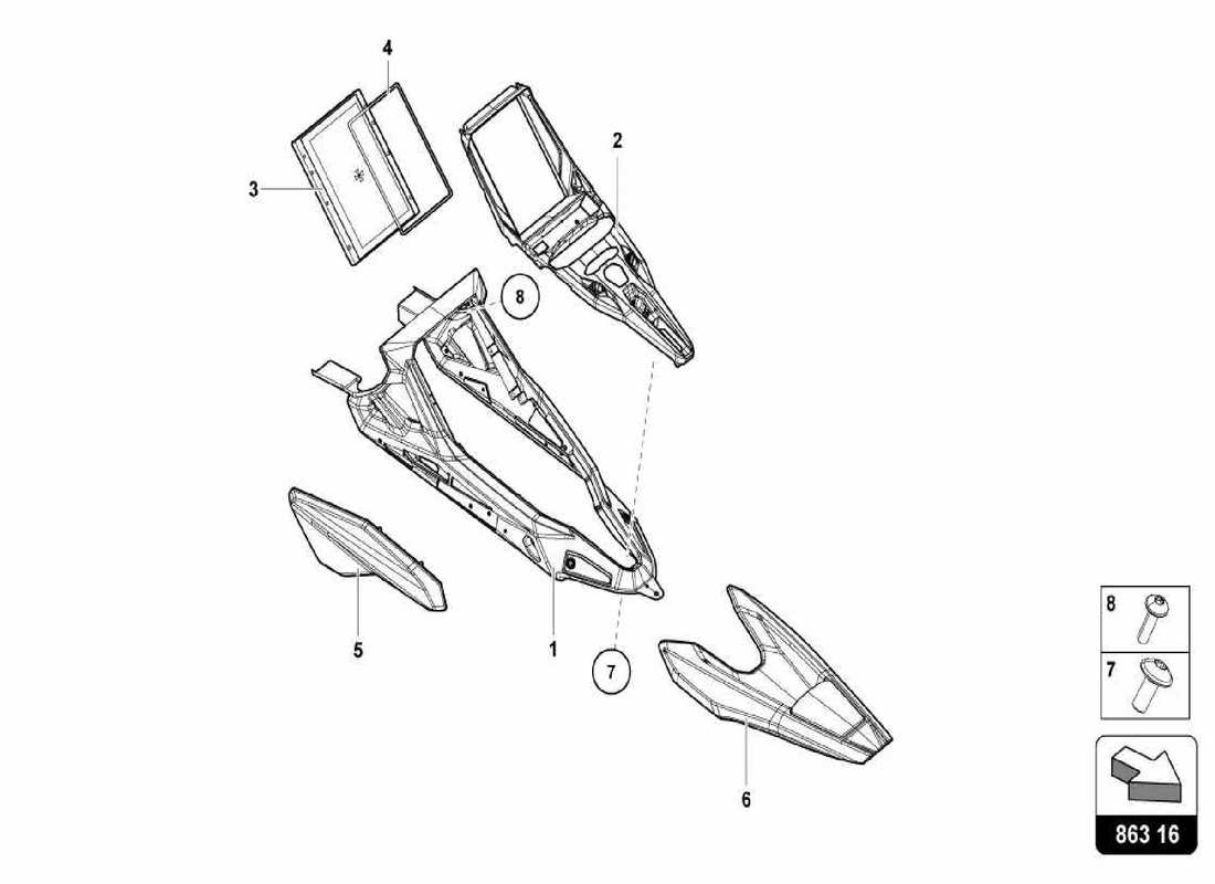 lamborghini centenario spider schaltereinheit ersatzteildiagramm