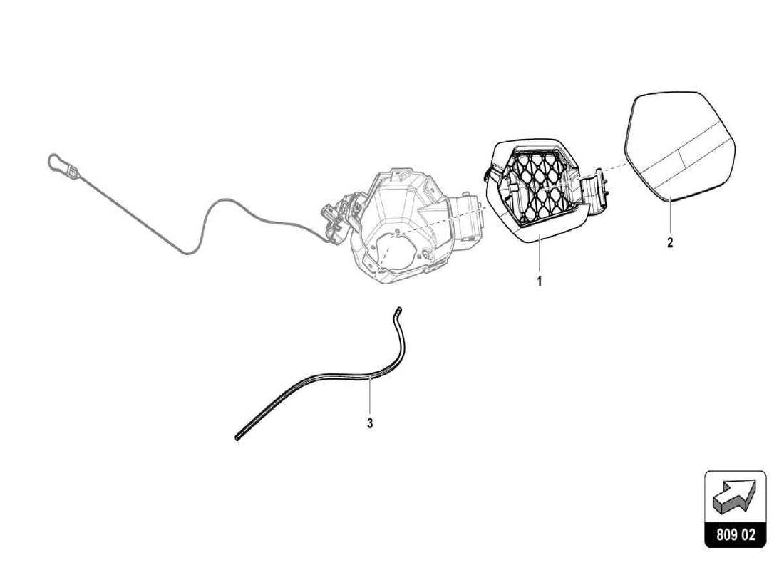 lamborghini centenario spider tankklappe - ersatzteildiagramm