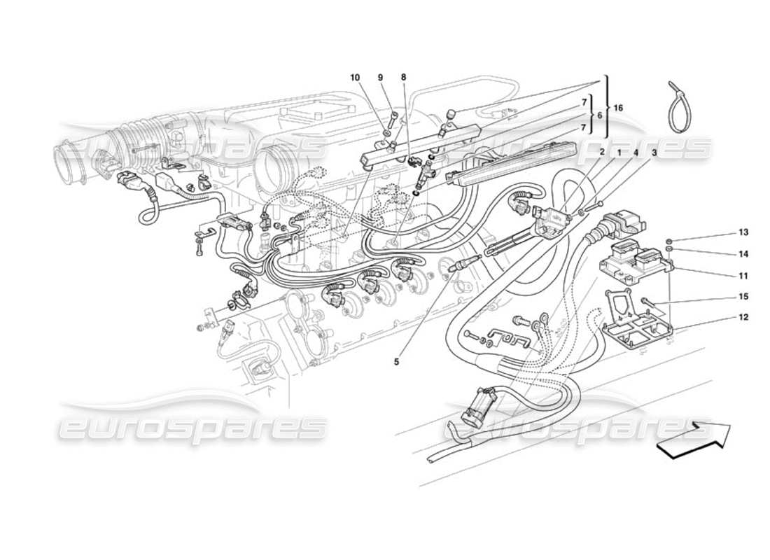 ferrari 360 challenge (2000) einspritzvorrichtung - zündteildiagramm