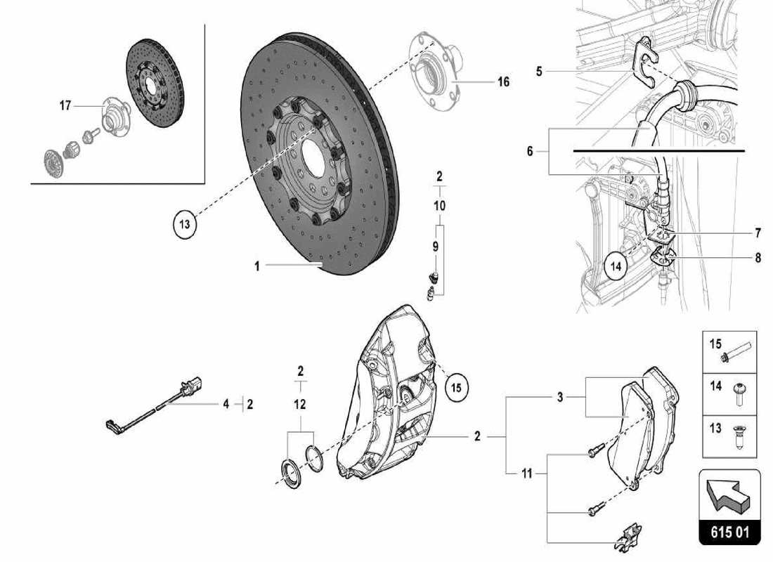 lamborghini centenario spider bremsscheibe teilediagramm