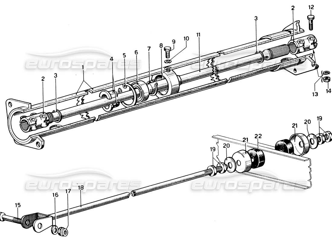 ferrari 330 gtc coupe getriebewelle teilediagramm
