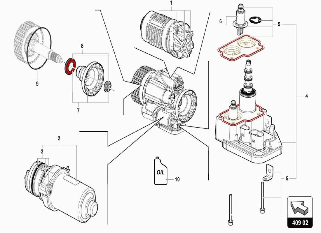 lamborghini centenario spider vorderachsdifferential ersatzteildiagramm