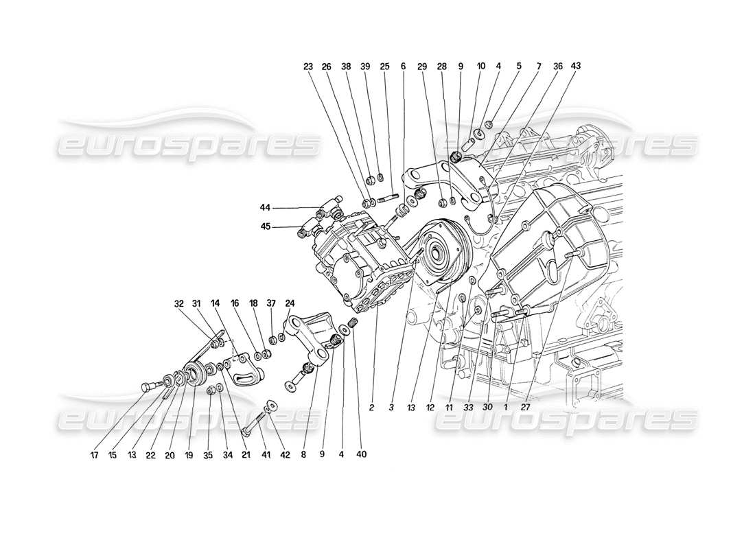 ferrari 208 turbo (1989) klimakompressor und steuerung (bis fahrzeugnummer 77246) teilediagramm