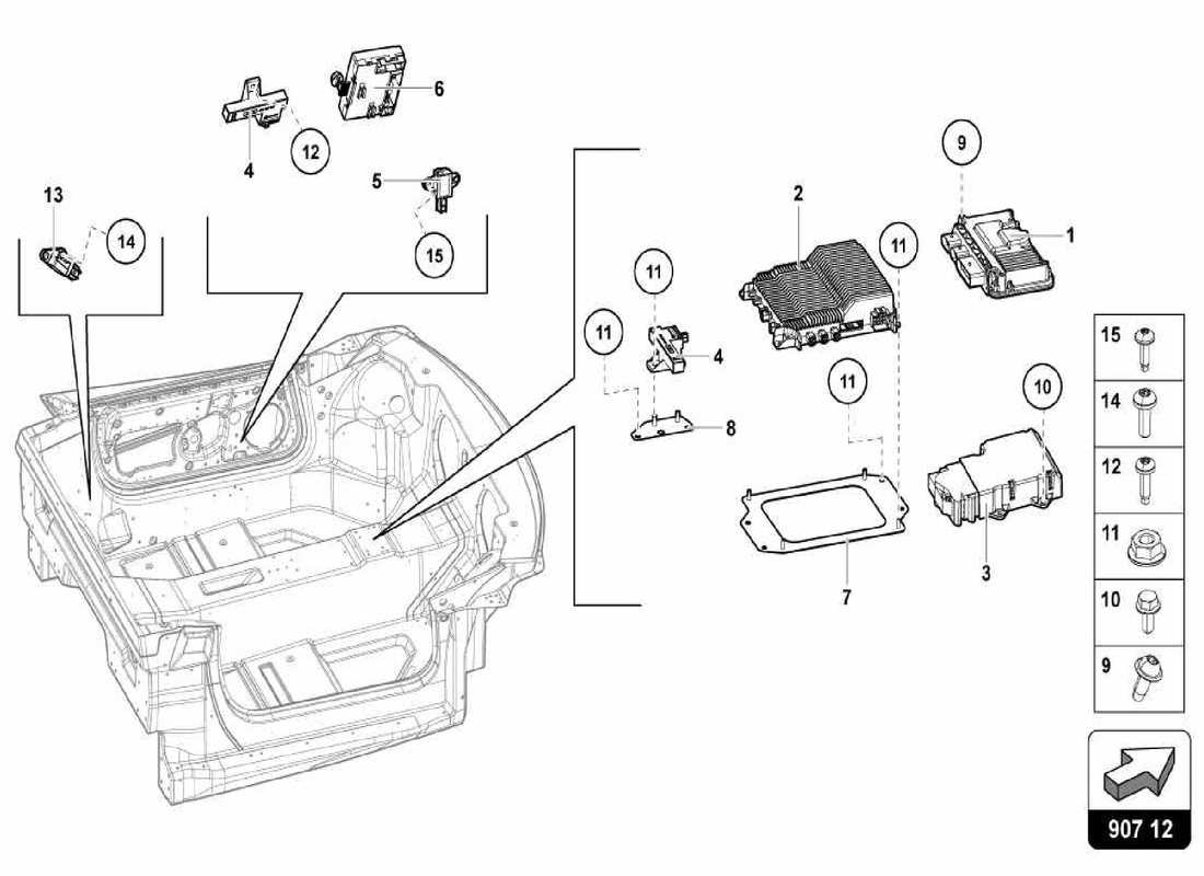 lamborghini centenario spider electronic control units part diagram