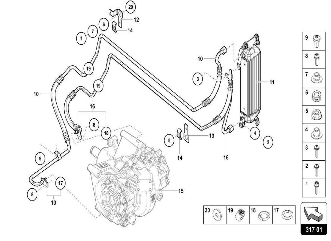 lamborghini centenario spider ölkühler teilediagramm