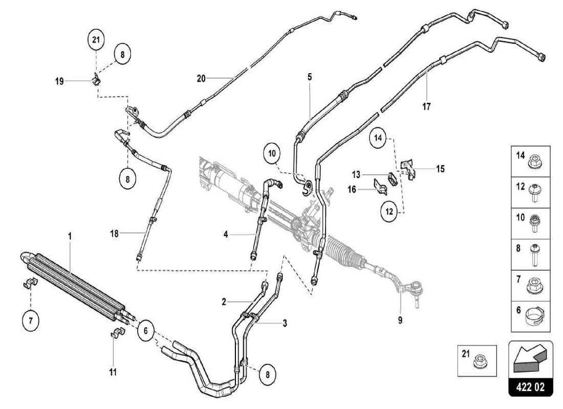 lamborghini centenario spider servolenkung teilediagramm