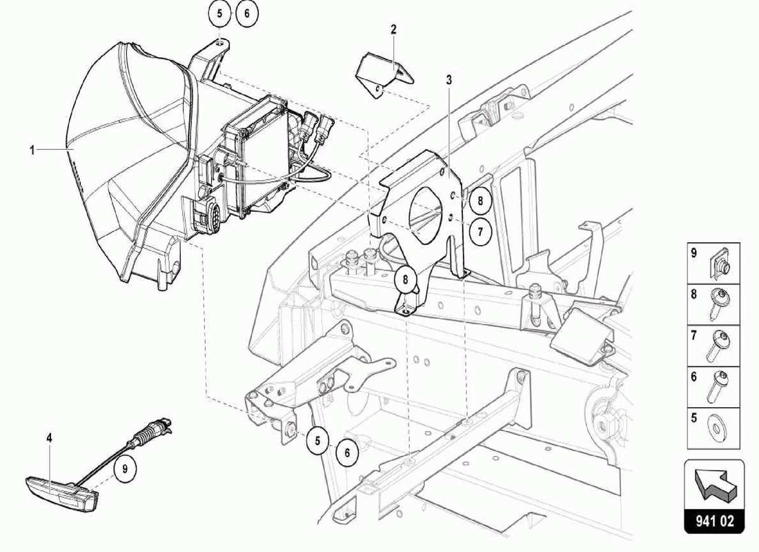 lamborghini centenario spider lichter teilediagramm