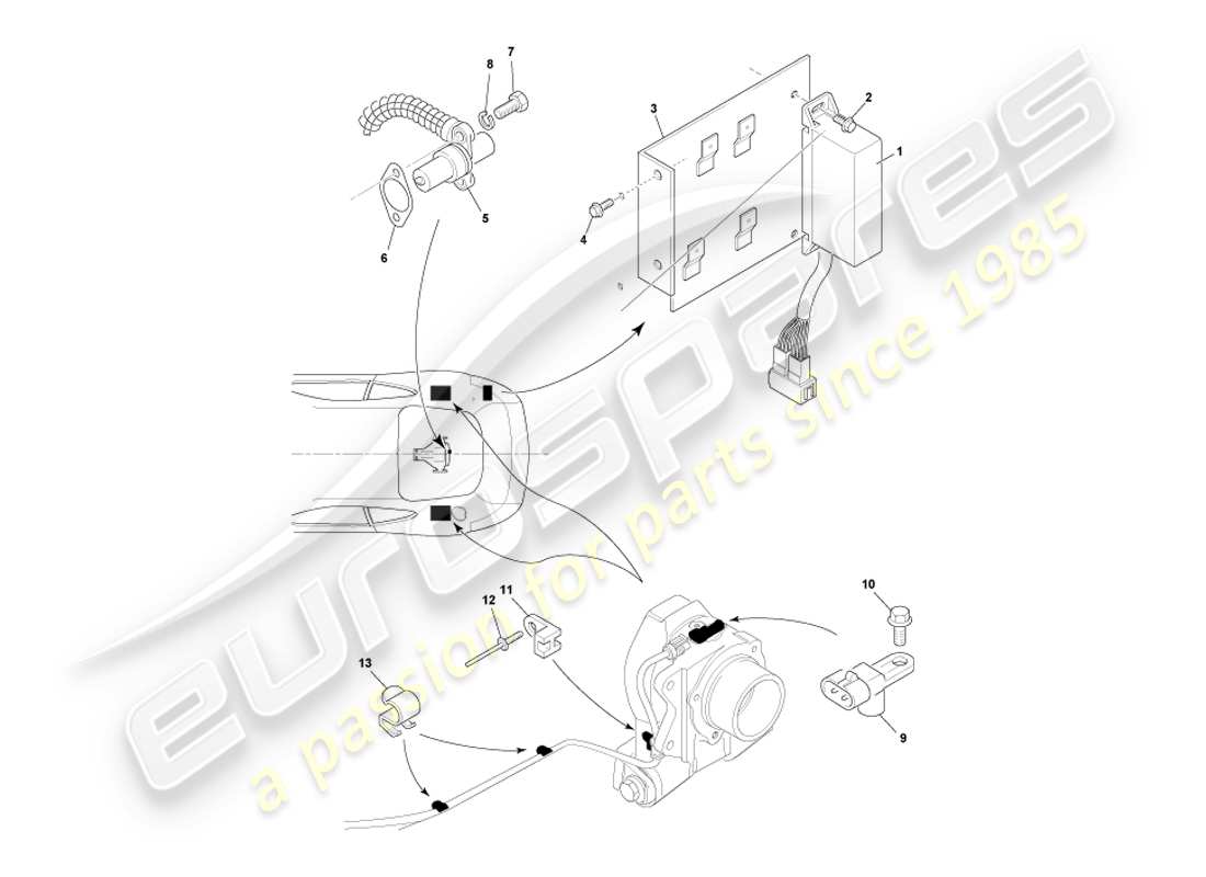 ein teilediagramm aus dem teilekatalog aston martin db7