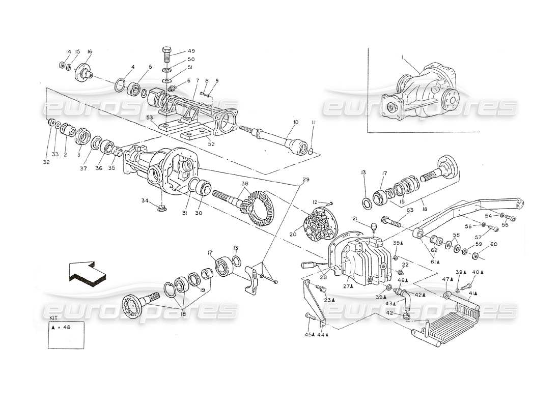 TEILEDIAGRAMME AUS DEM MASERATI SHAMAL TEILEKATALOG ANZEIGEN ein teilediagramm aus dem teilekatalog maserati shamal