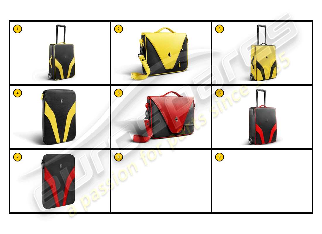 eine teilezeichnung aus dem ferrari california (accessories) teilekatalog