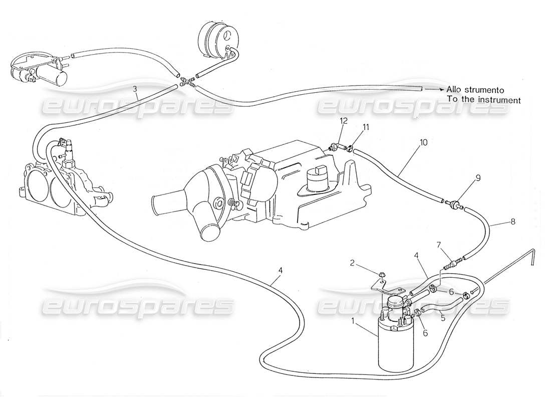 maserati 228 teilediagramm des verdampfungssystems