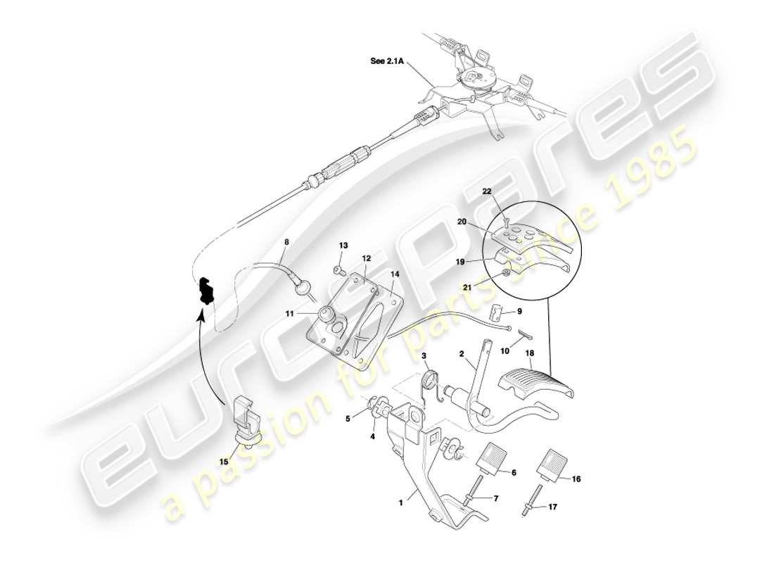 eine teilezeichnung aus dem aston martin db7 vantage (1999) teilekatalog